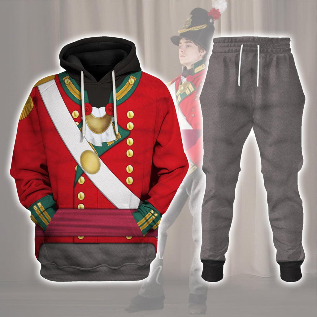 Oodiegang 69th Foot (South Lincolnshire) Officer-Centre Company-Campaign Dress (1812-1815) Uniform All Over Print Hoodie Sweatshirt T-Shirt Tracksuit - Oodiegang.com