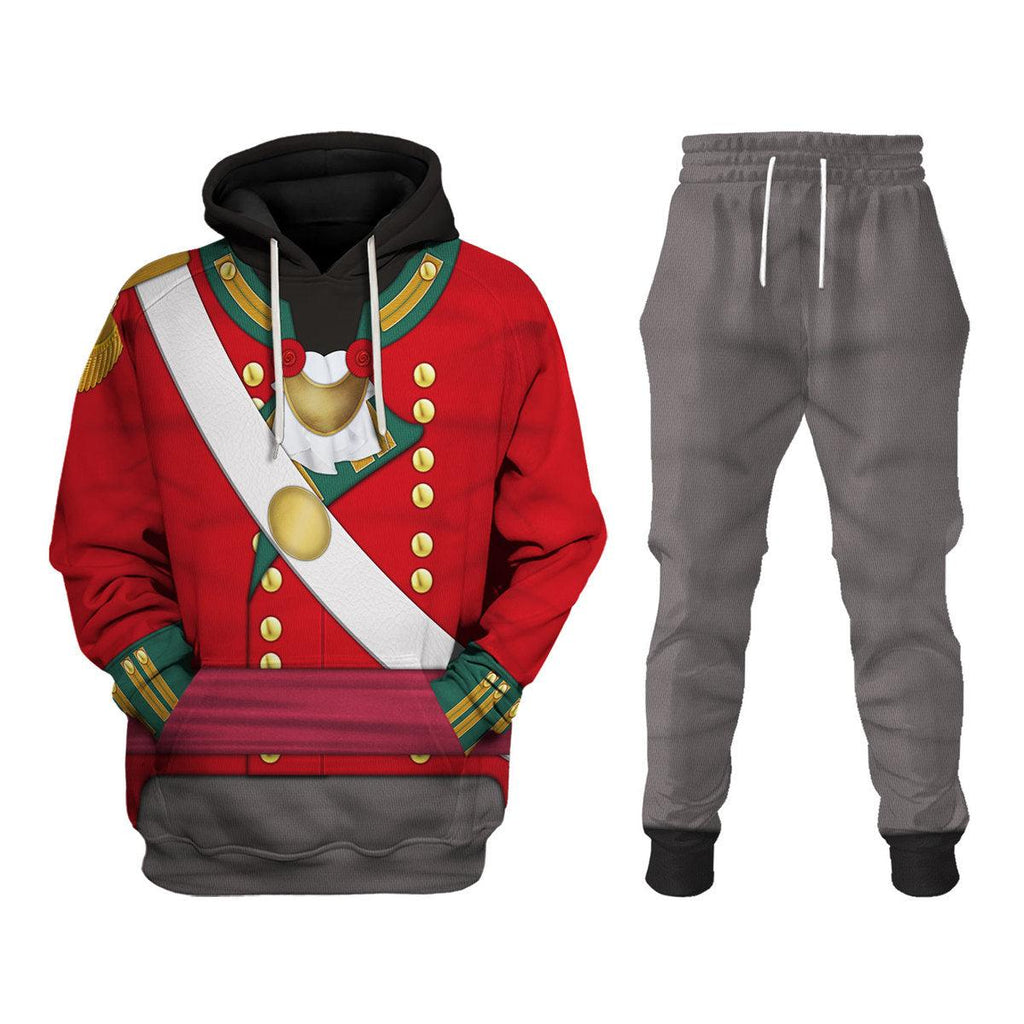 Oodiegang 69th Foot (South Lincolnshire) Officer-Centre Company-Campaign Dress (1812-1815) Uniform All Over Print Hoodie Sweatshirt T-Shirt Tracksuit - Oodiegang.com