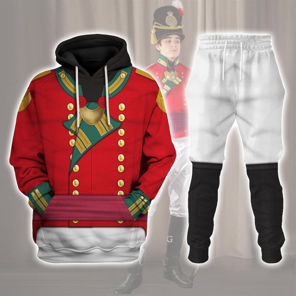 Oodiegang 69th Foot (South Lincolnshire) Officer- Flank Company (1812-1815) Uniform All Over Print Hoodie Sweatshirt T-Shirt Tracksuit - Oodiegang.com