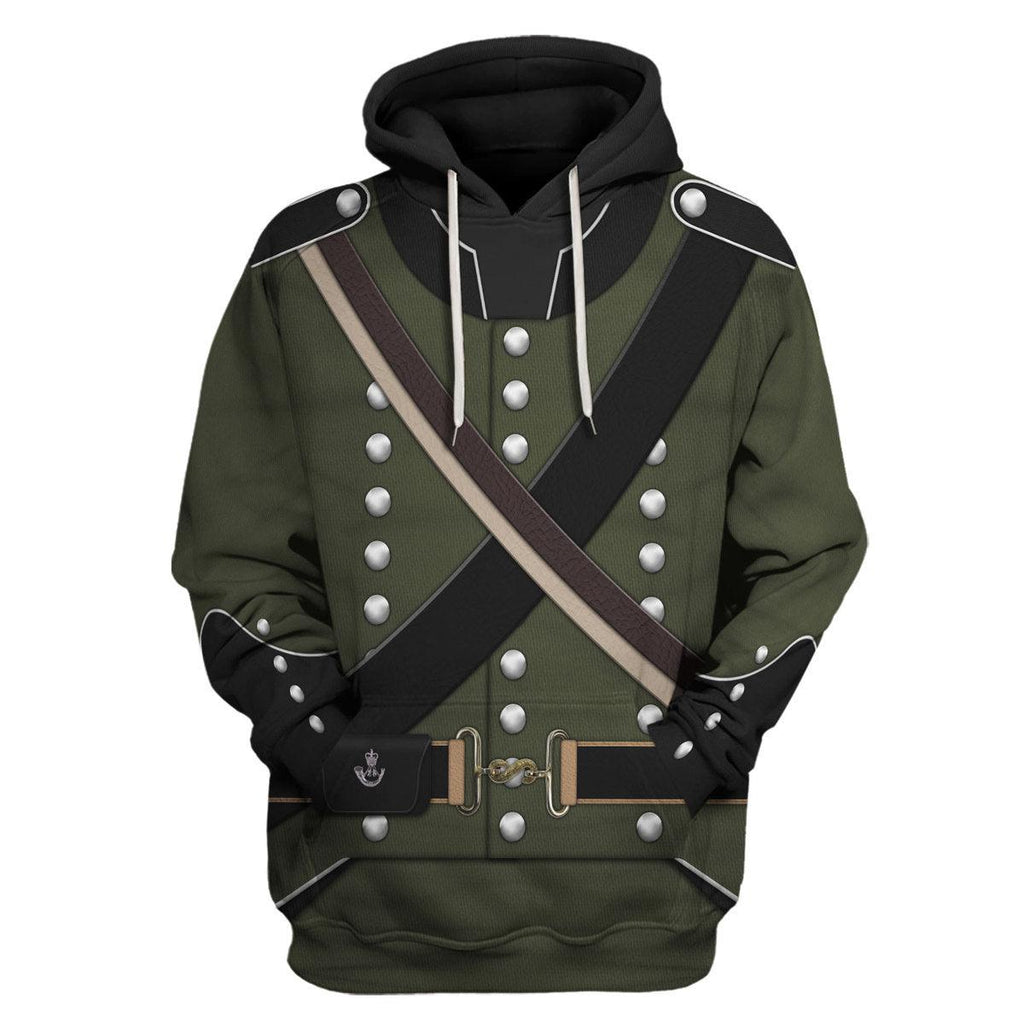 Oodiegang 95th (Rifle) Regiment-Rifleman 1806-1815 Uniform All Over Print Hoodie Sweatshirt T-Shirt Tracksuit - Oodiegang.com