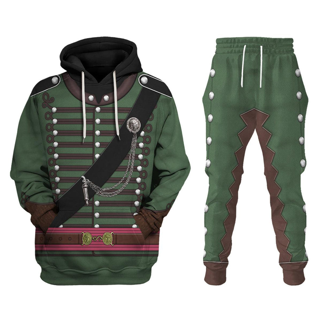 Oodiegang 95th Rifles Uniform British Army Captain All Over Print Hoodie Sweatshirt T-Shirt Tracksuit - Oodiegang.com