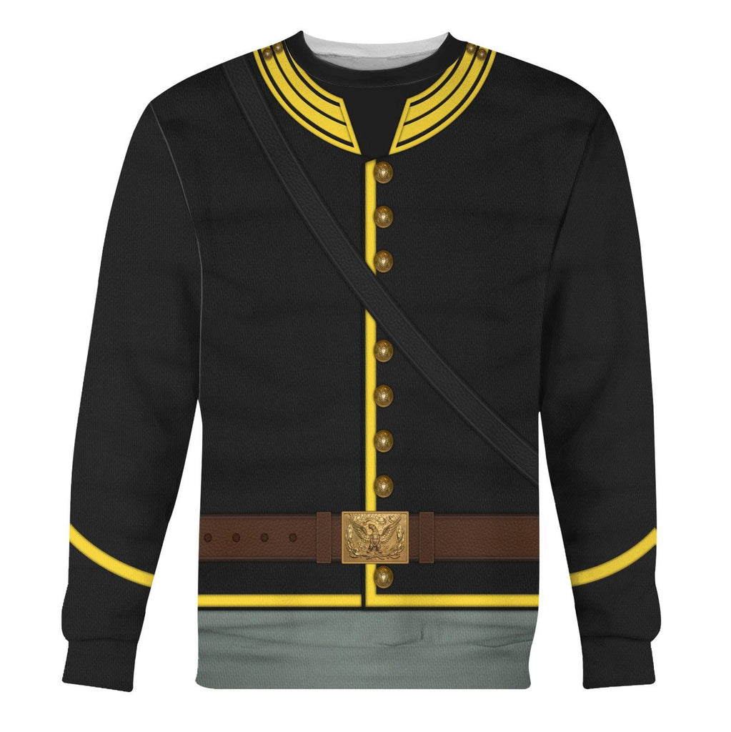 Oodiegang American Civil War Union Army Cavalry Trooper Costume Hoodie Sweatshirt T-Shirt Tracksuit - DucG