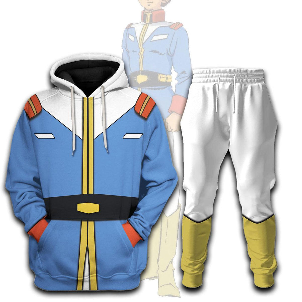 OodieGang Amuro Ray Mobile Suit Gundam Costume All Over Print Tracksuit Hoodie - OodieGang