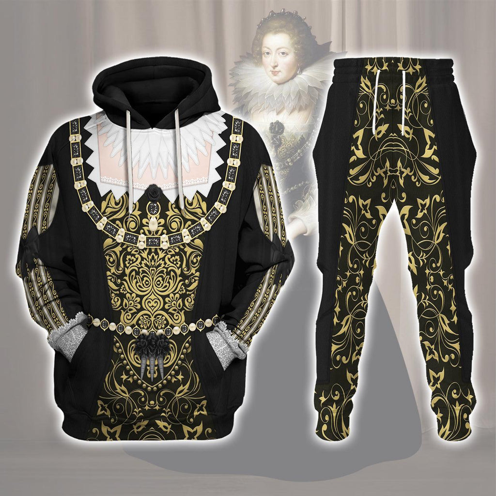 Oodiegang Anne of Austria, Queen of France in Coronation Robes Costume All Over Print Hoodie Sweatshirt T-Shirt Tracksuit - Oodiegang.com