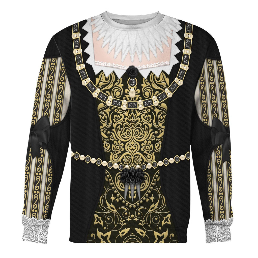 Oodiegang Anne of Austria, Queen of France in Coronation Robes Costume All Over Print Hoodie Sweatshirt T-Shirt Tracksuit - Oodiegang.com