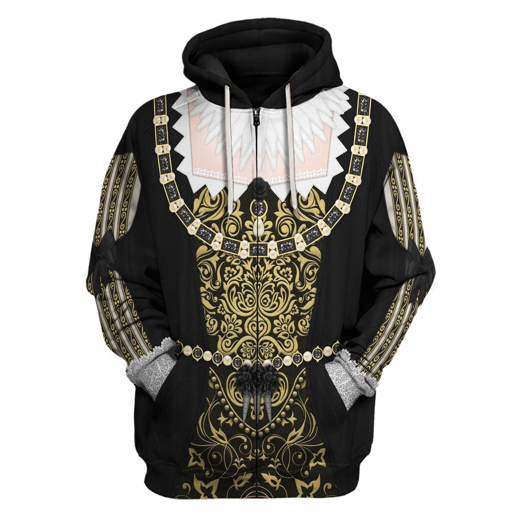 Oodiegang Anne of Austria, Queen of France in Coronation Robes Costume All Over Print Hoodie Sweatshirt T-Shirt Tracksuit - Oodiegang.com