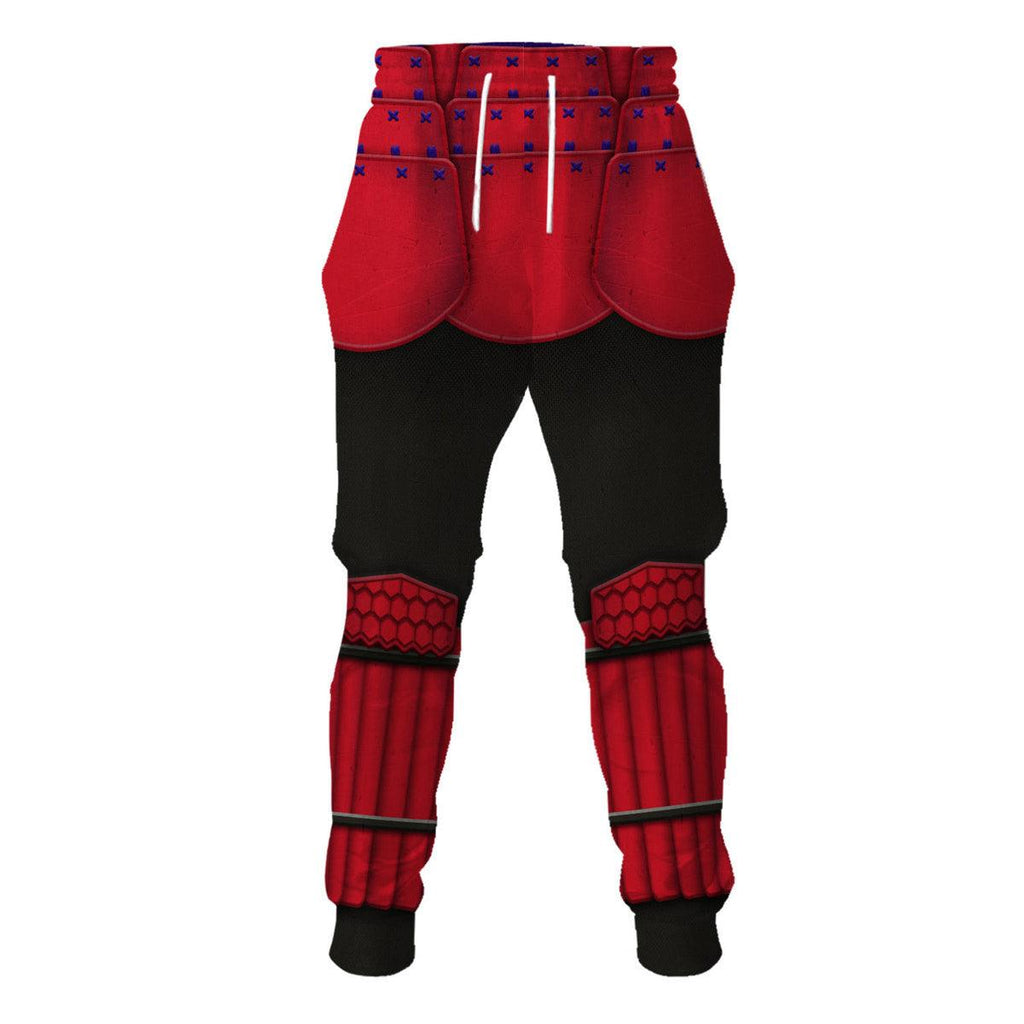 OodieGang Ashigaru Red Akazonae Koyal Guard Costume Hoodie Sweatshirt T-Shirt Sweatpants - OodieGang.com