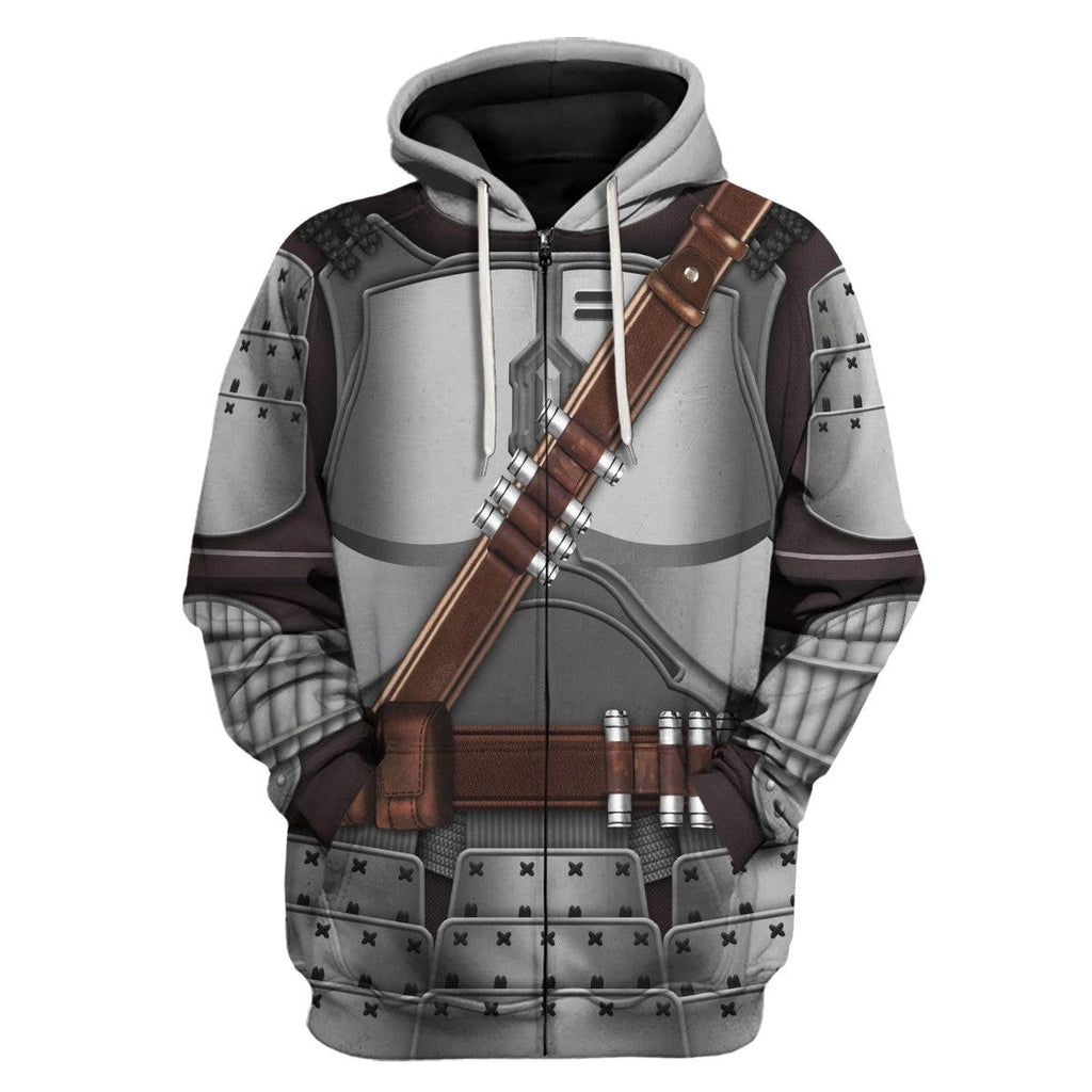 OodieGang Beskar Mandalorian Samurai Costume Hoodie Sweatshirt T-Shirt Sweatpants - OodieGang.com