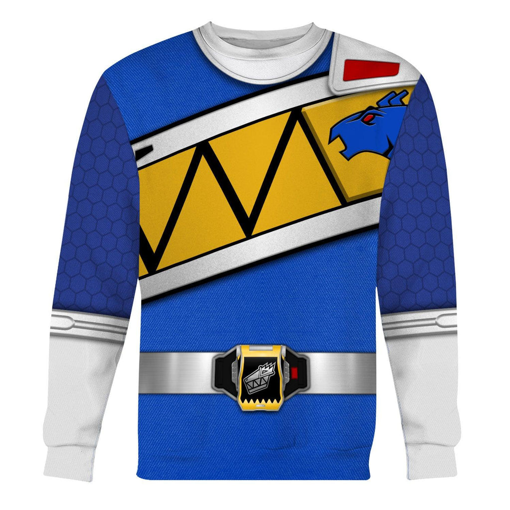 OodieGang Blue Power Rangers Dino Charge Hoodies Sweatshirt T-shirt Hawaiian - OodieGang.com