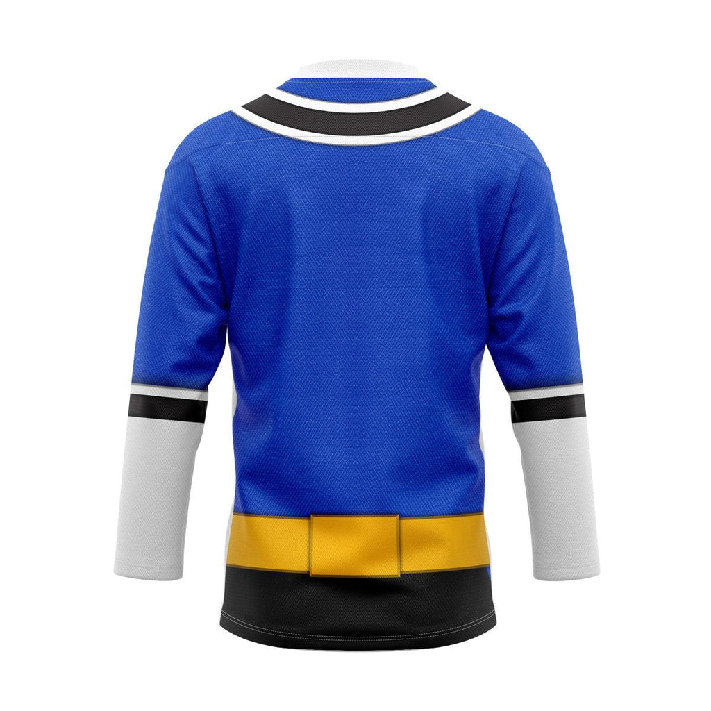 Oodiegang Blue Power Rangers Samurai Hockey Jersey - DucG