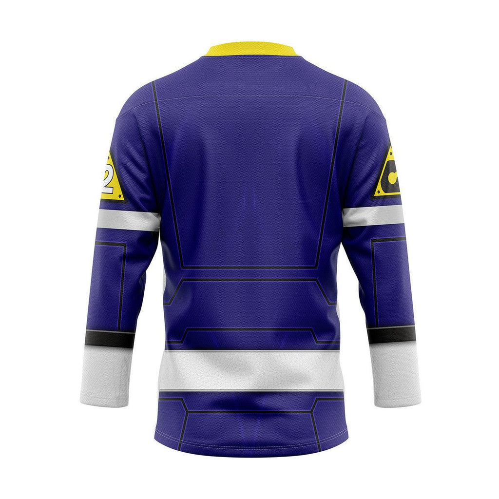 OodieGang Blue Power Rangers Turbo Hockey Jersey - OodieGang.com