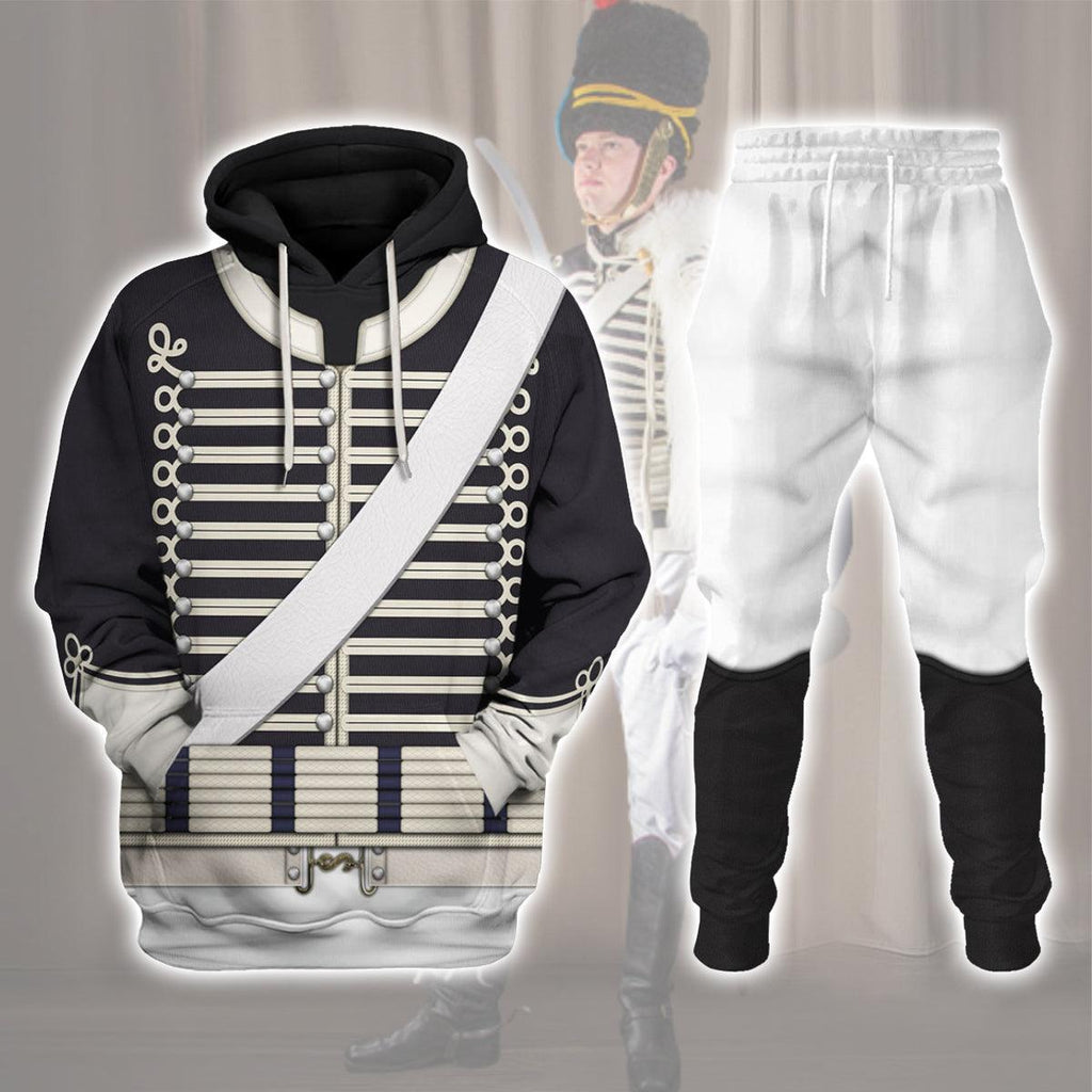 Oodiegang British 18th Hussar-Full Dress (1806-1815) Uniform All Over Print Hoodie Sweatshirt T-Shirt Tracksuit - Oodiegang.com