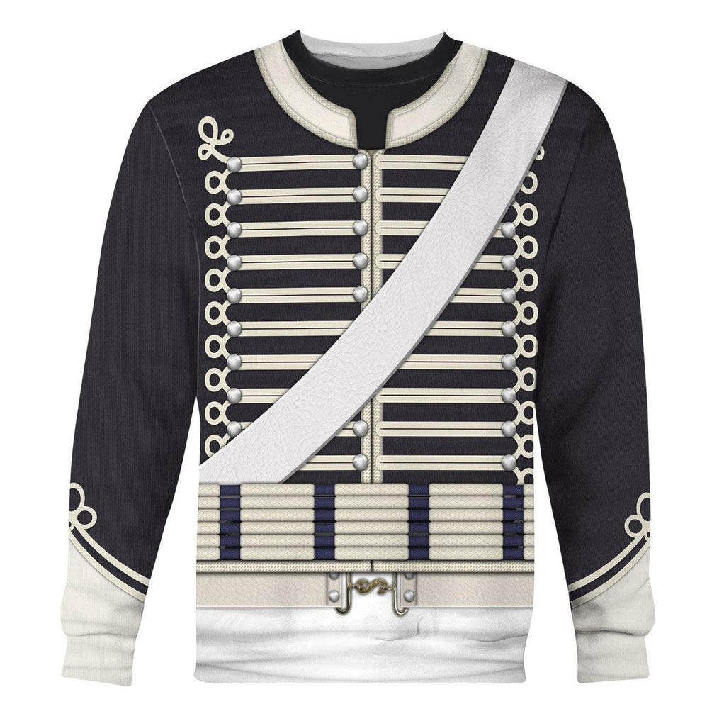 Oodiegang British 18th Hussar-Full Dress (1806-1815) Uniform All Over Print Hoodie Sweatshirt T-Shirt Tracksuit - Oodiegang.com