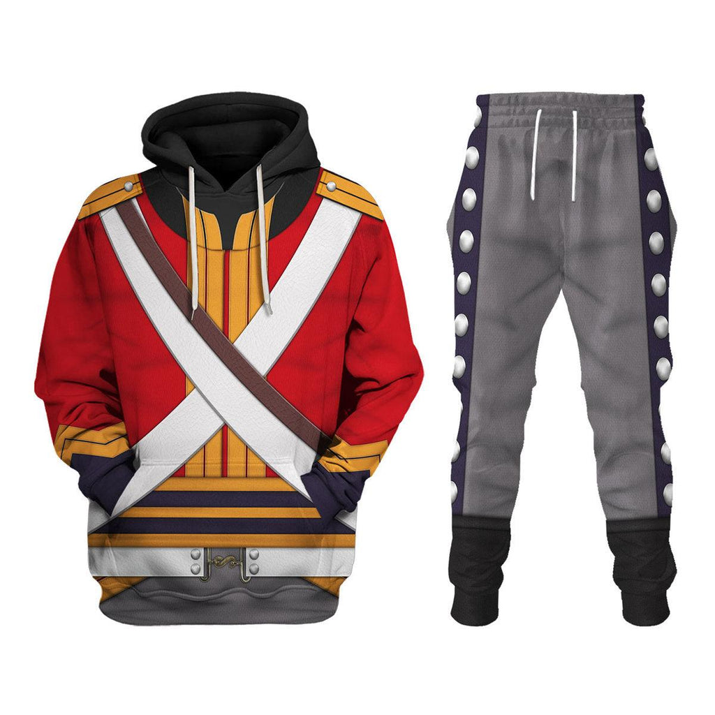 Oodiegang British 2nd Heavy Dragoon-Scots Greys-Campaign Dress (1812-1815) Uniform All Over Print Hoodie Sweatshirt T-Shirt Tracksuit - Oodiegang.com