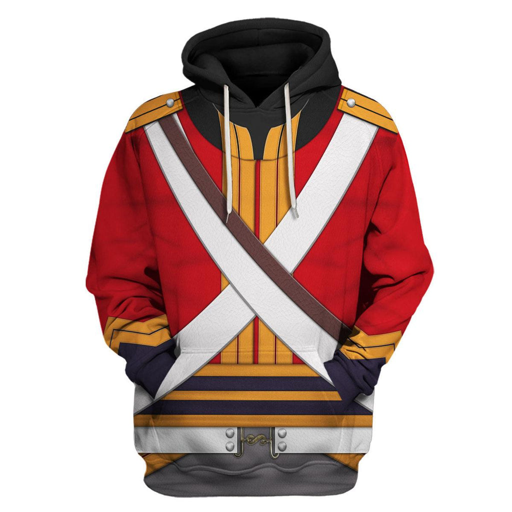 Oodiegang British 2nd Heavy Dragoon-Scots Greys-Campaign Dress (1812-1815) Uniform All Over Print Hoodie Sweatshirt T-Shirt Tracksuit - Oodiegang.com