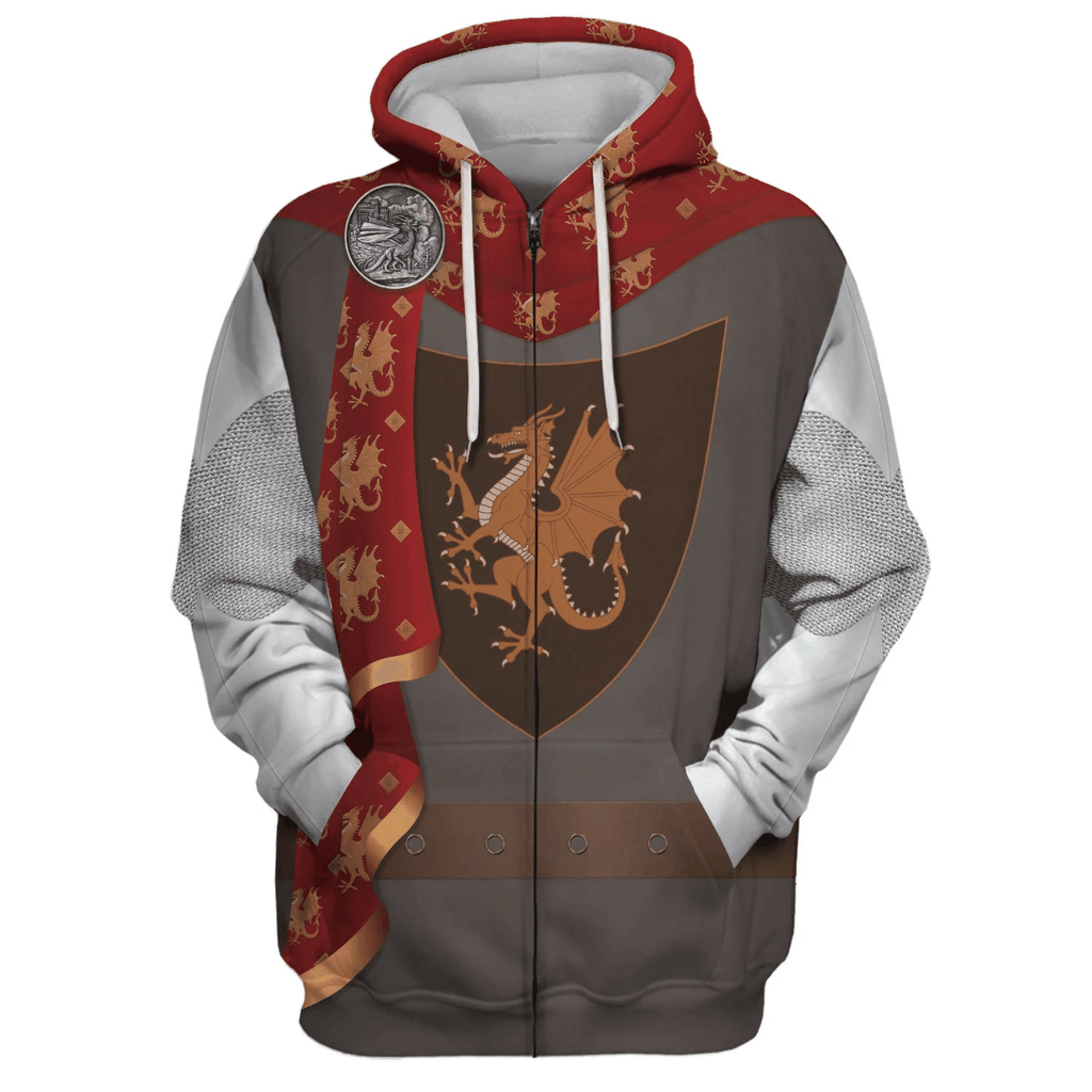 OodieGang British King Arthur Arthur Pendragon Costume Hoodie Sweatshirt T-Shirt Tracksuit - OodieGang.com