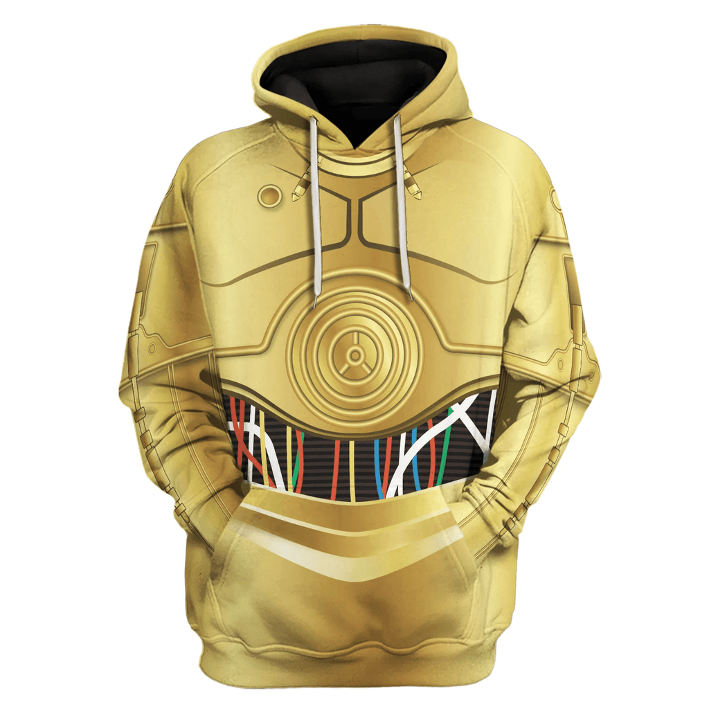 OodieGang C-3PO Costume Hoodie Sweatshirt T-Shirt Sweatpants - OodieGang.com