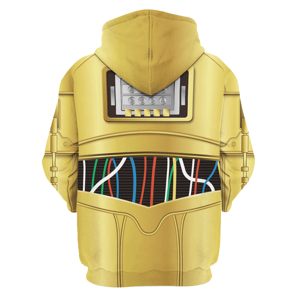 OodieGang C-3PO Costume Hoodie Sweatshirt T-Shirt Sweatpants - OodieGang.com