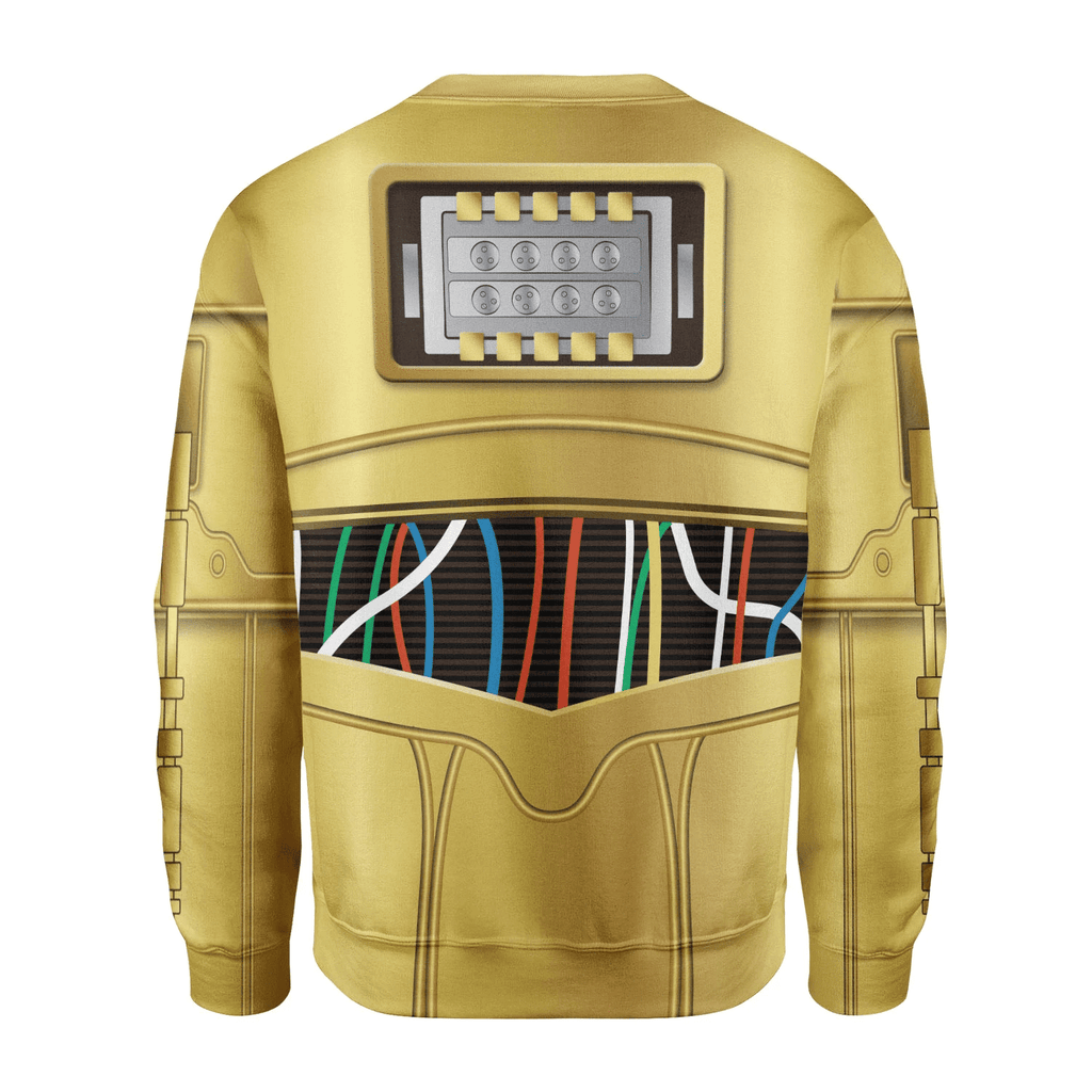 OodieGang C-3PO Costume Hoodie Sweatshirt T-Shirt Sweatpants - OodieGang.com