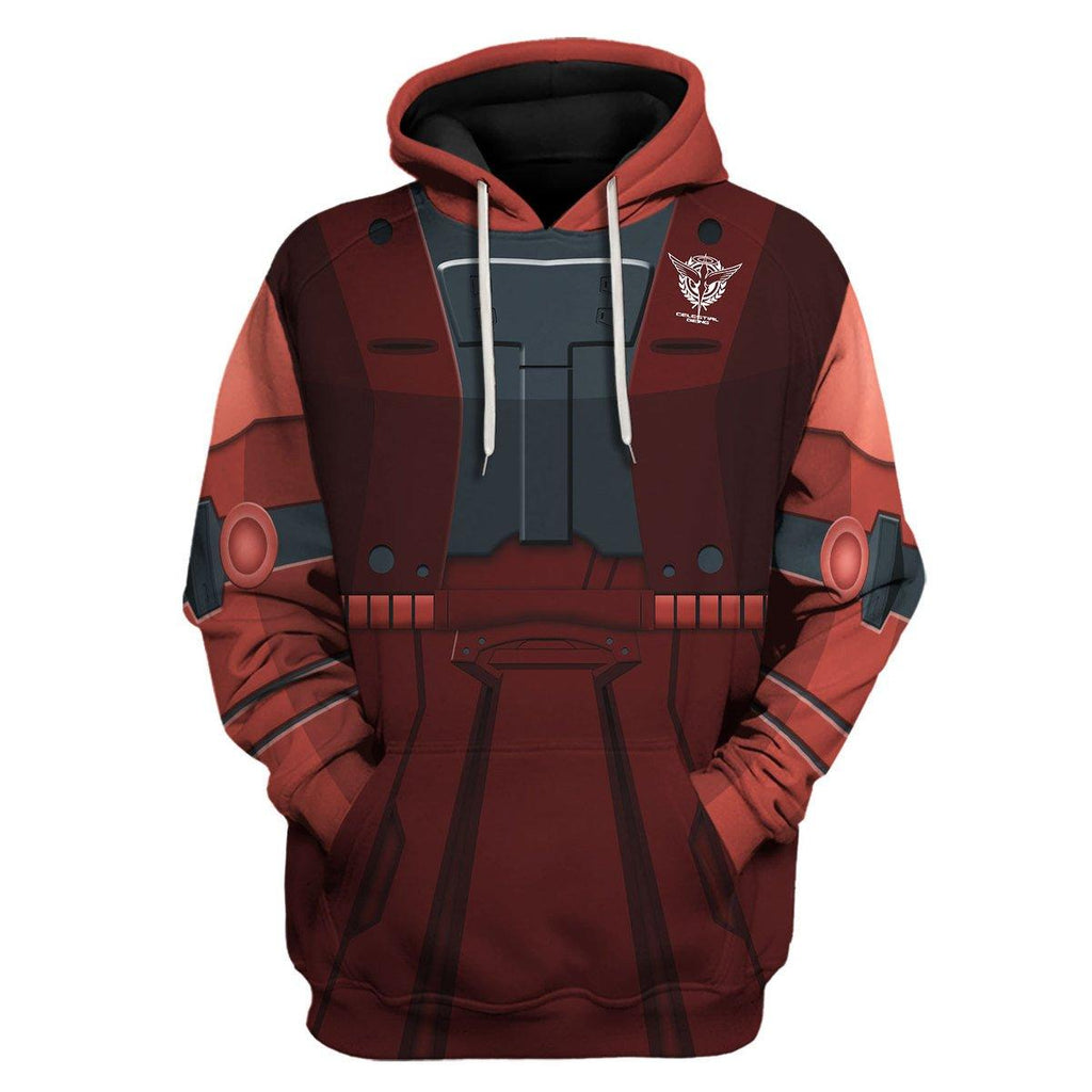 OodieGang Char's Zaku II Mobile Suit Gundam Costume All Over Print Tracksuit Hoodie - OodieGang