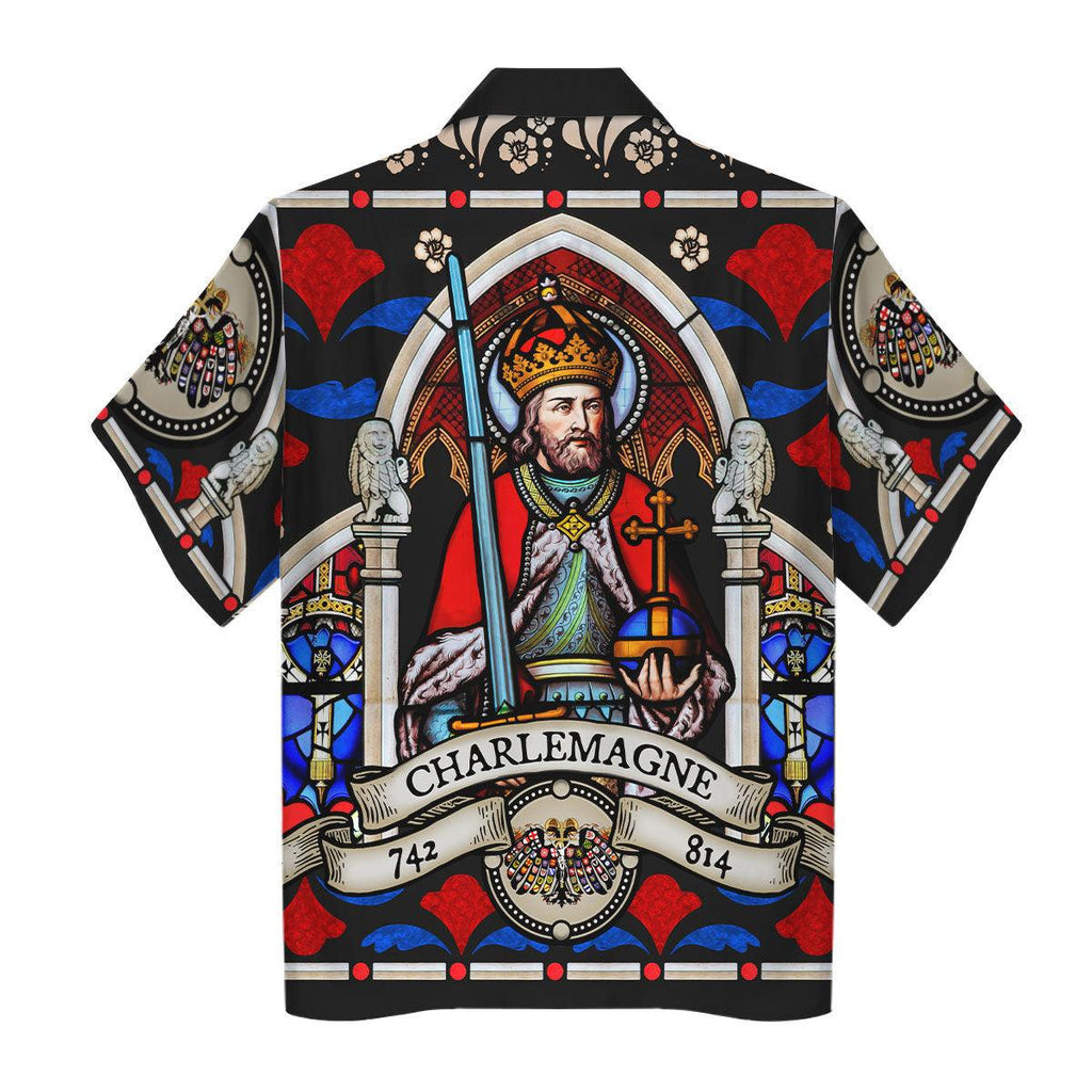 Oodiegang Charlemagne - Stained Glass in Cologne Cathedral Hawaiian Shirt Polo Shirt Beach short - Oodiegang.com