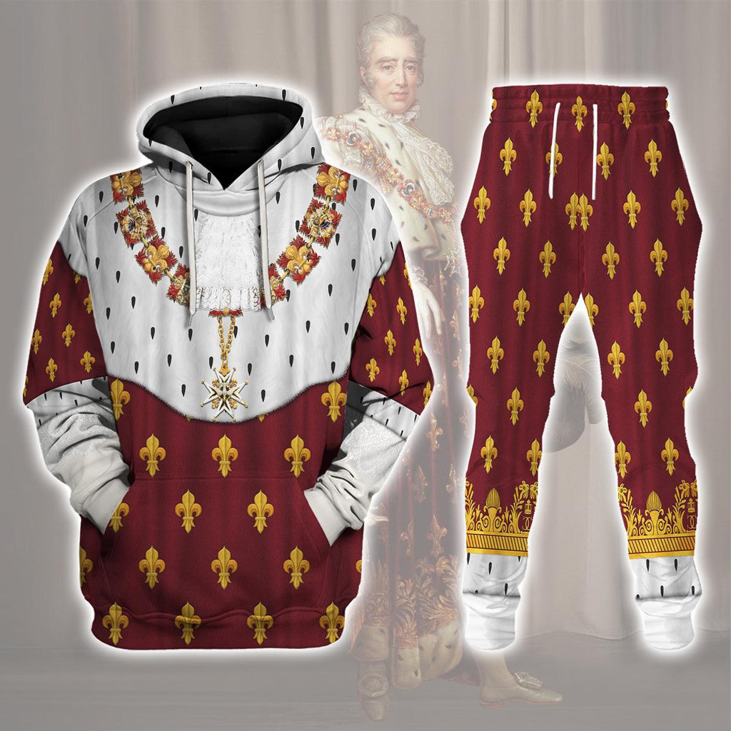 Oodiegang Charles X of France Coronation Robes Red Costume All Over Print Hoodie Sweatshirt T-Shirt Tracksuit - Oodiegang.com