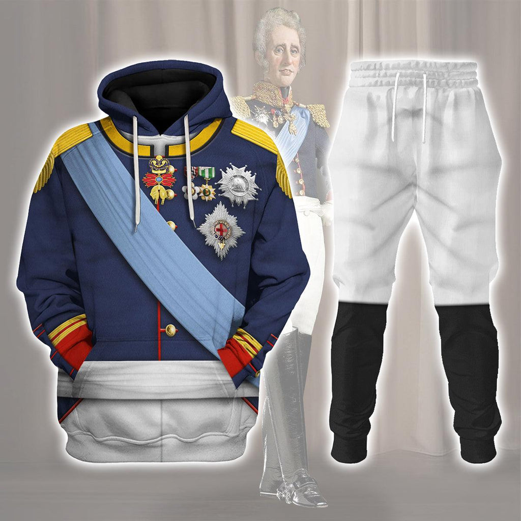 Oodiegang Charles X of France Uniform All Over Print Hoodie Sweatshirt T-Shirt Tracksuit - Oodiegang.com