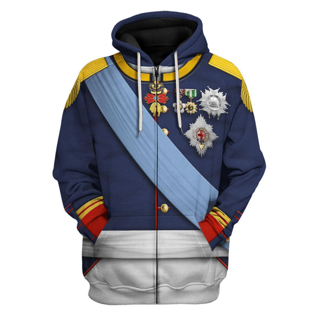 Oodiegang Charles X of France Uniform All Over Print Hoodie Sweatshirt T-Shirt Tracksuit - Oodiegang.com