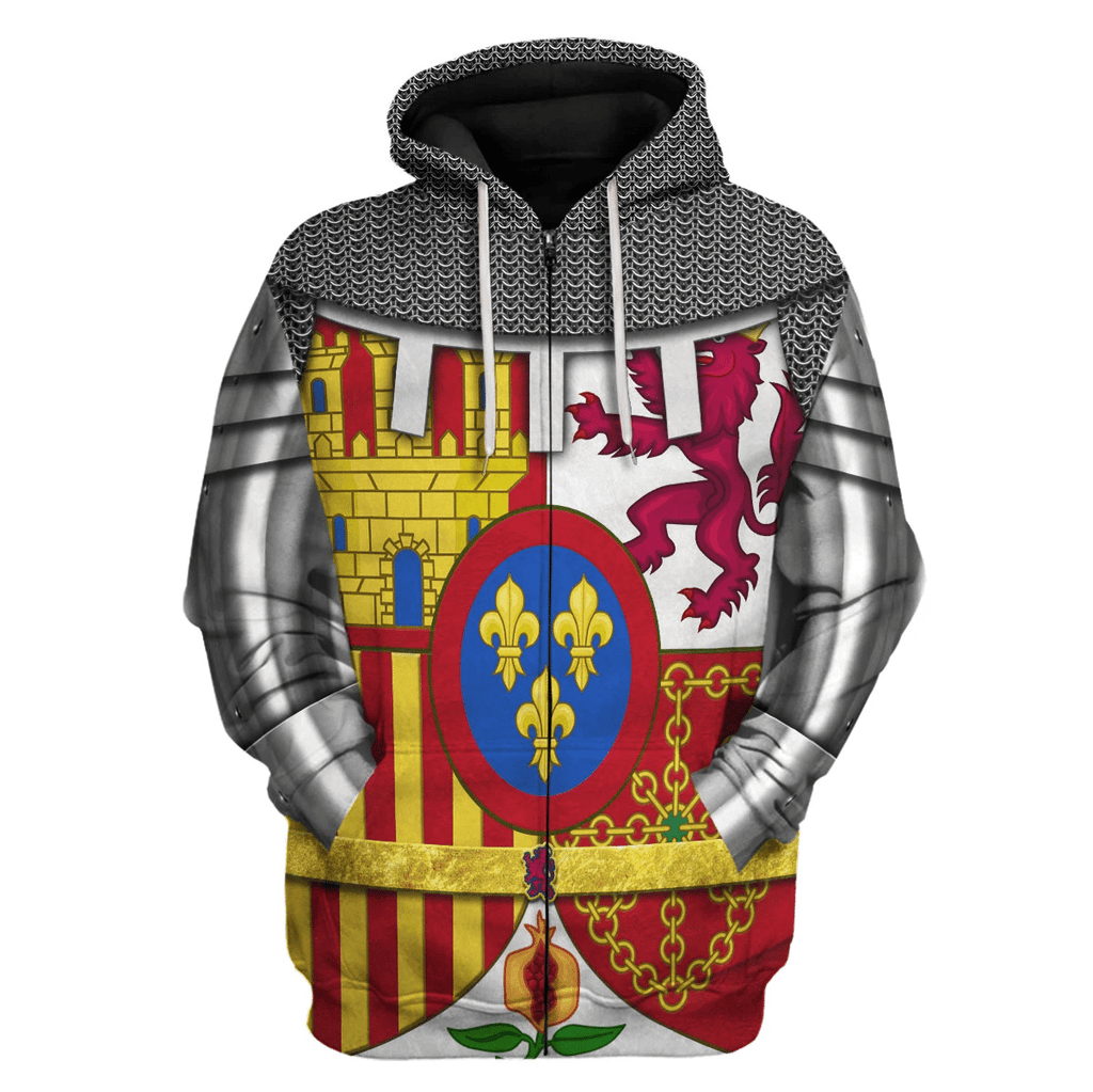 OodieGang Coat Of Arms Of Spain Costume Hoodie Sweatshirt T-Shirt Tracksuit - OodieGang.com