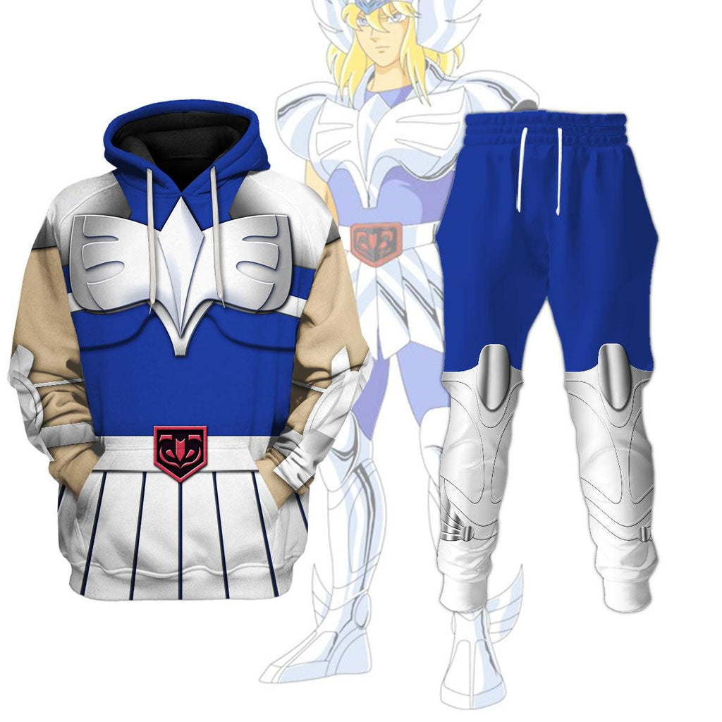 Oodiegang Cygnus Hyoga Saint Seiya Costume Hoodie Sweatshirt T-Shirt Tracksuit - DucG