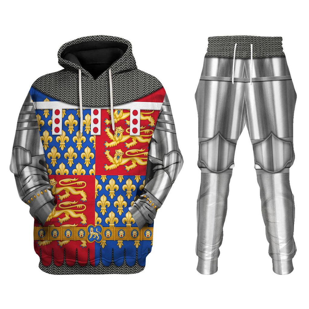 Oodiegang Edmund of Langley, 1st Duke of York Amour Knights Costume Hoodie Sweatshirt T-Shirt Tracksuit - Oodiegang.com