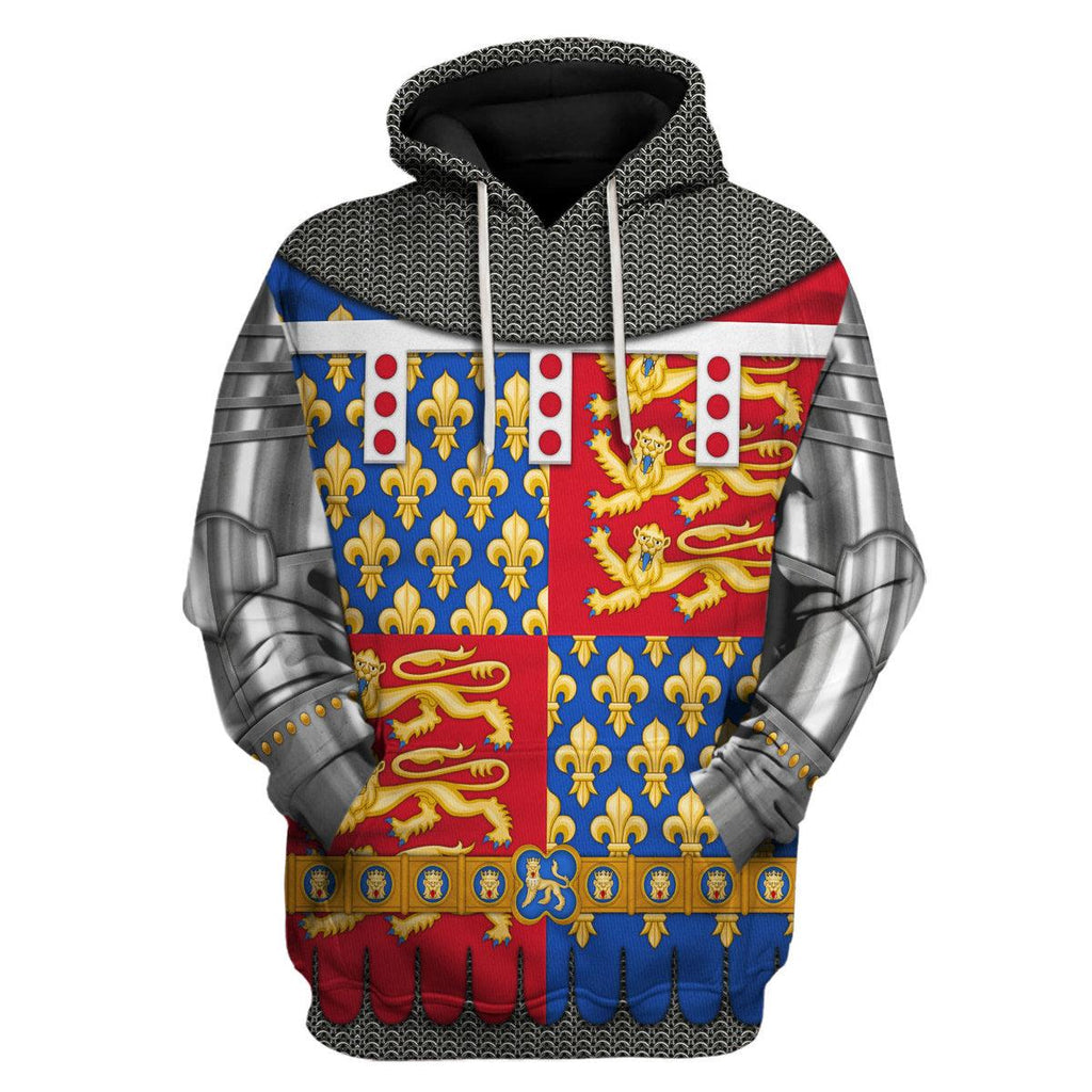 Oodiegang Edmund of Langley, 1st Duke of York Amour Knights Costume Hoodie Sweatshirt T-Shirt Tracksuit - Oodiegang.com