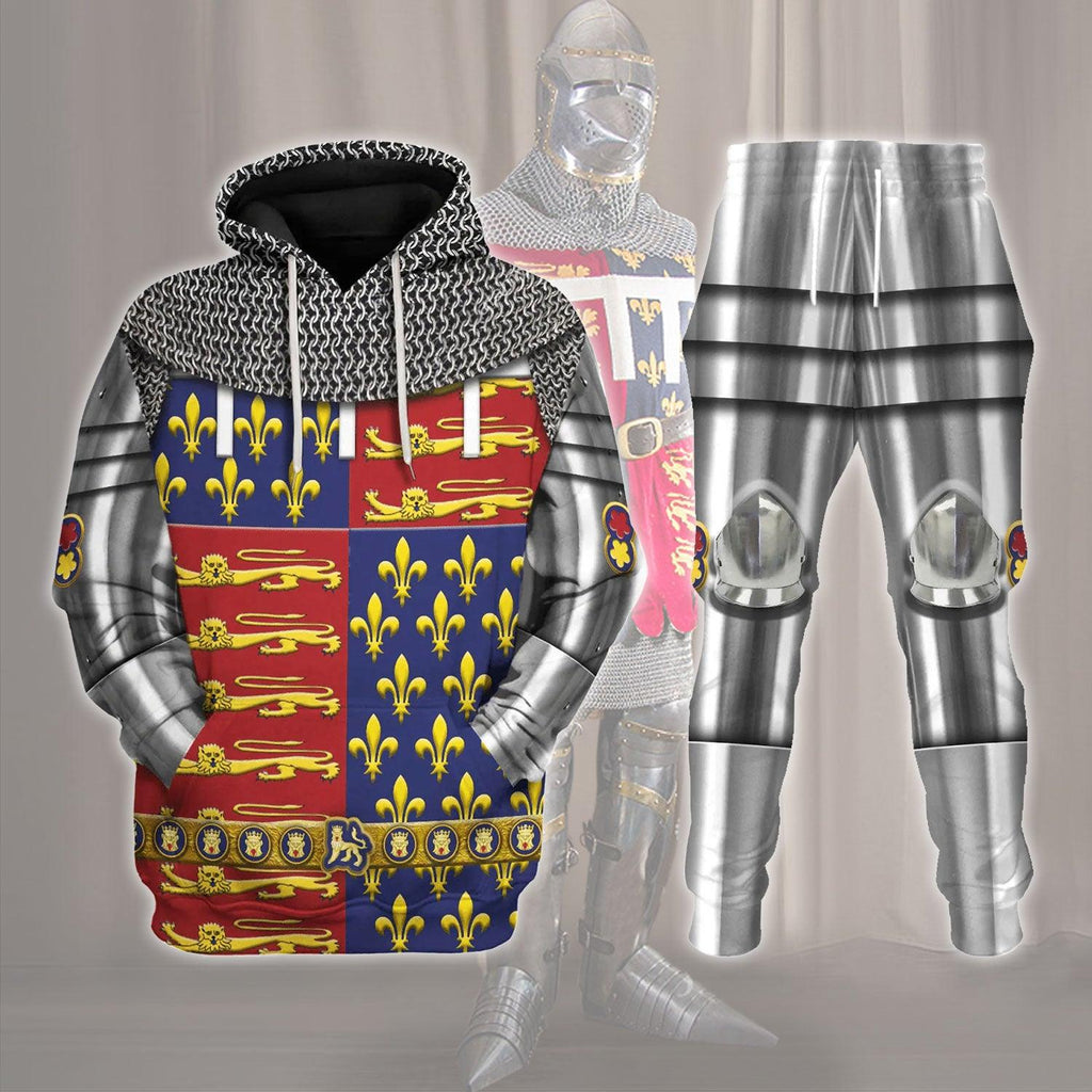 OodieGang Edward The Black Prince Armor Costume Hoodie Sweatshirt T-Shirt Tracksuit - OodieGang.com