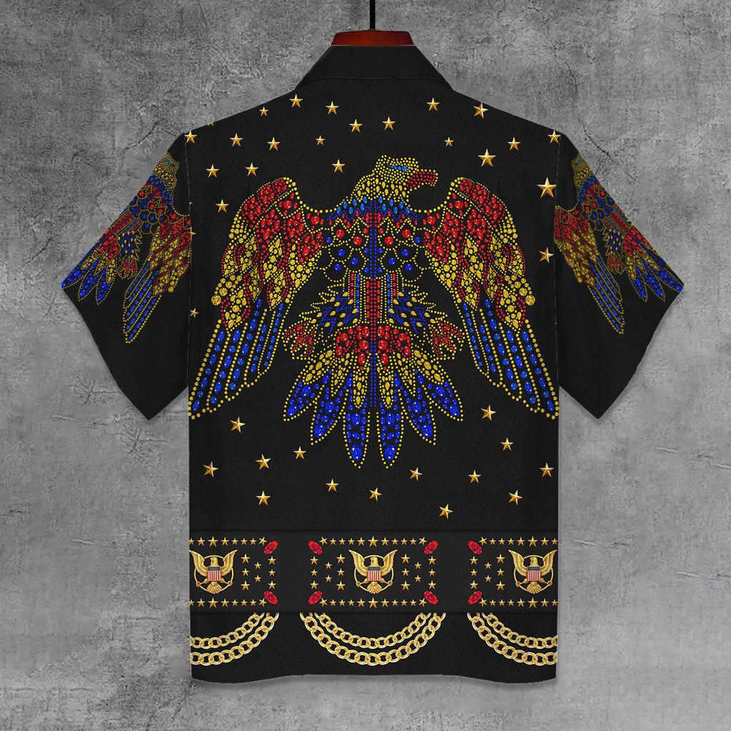 OodieGang Elvis Aloha Unisex Hawaii Shirt in Black - OodieGang.com