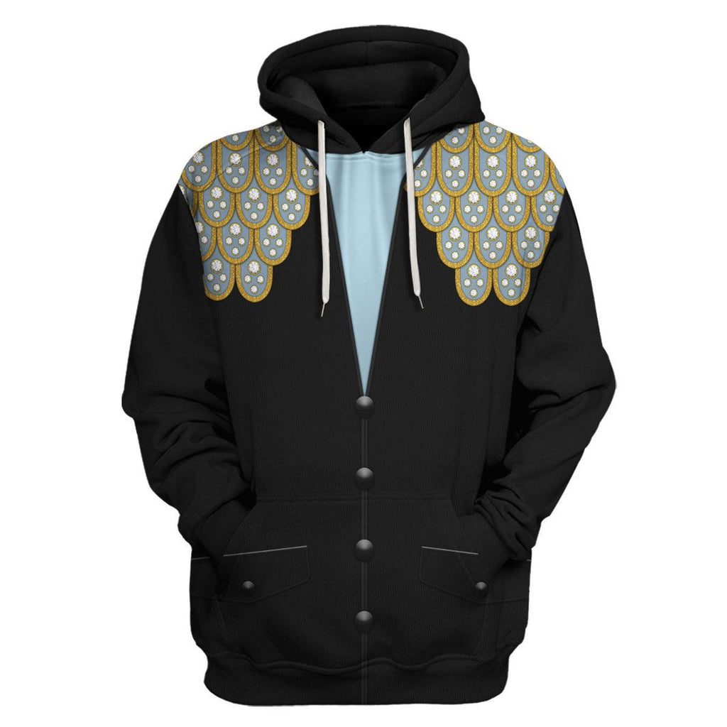 Oodiegang Elvis Armadillo suit in Blue on Black Costume Hoodie Sweatshirt T-Shirt Sweatpants - Oodiegang.com