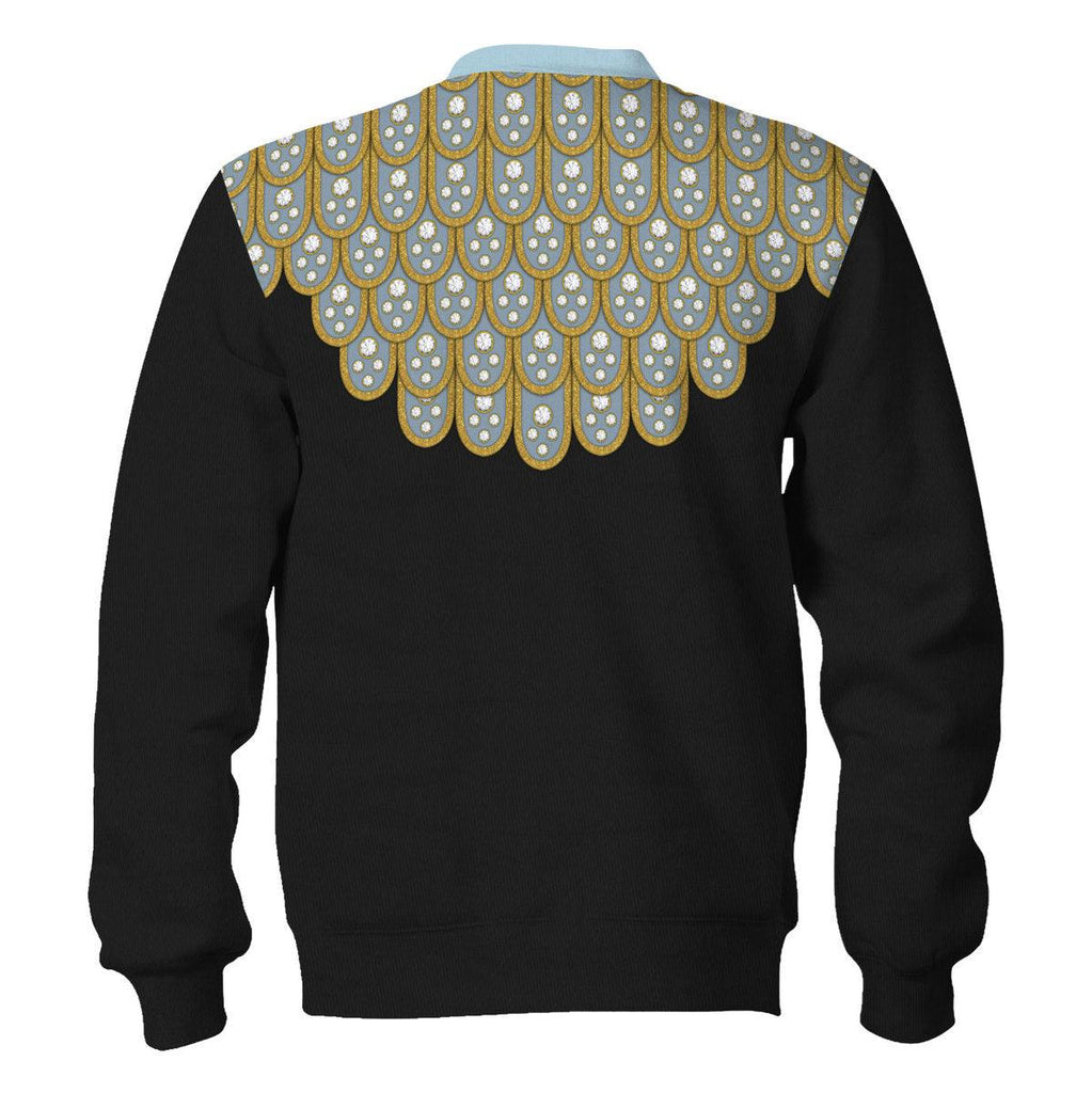 Oodiegang Elvis Armadillo suit in Blue on Black Costume Hoodie Sweatshirt T-Shirt Sweatpants - Oodiegang.com