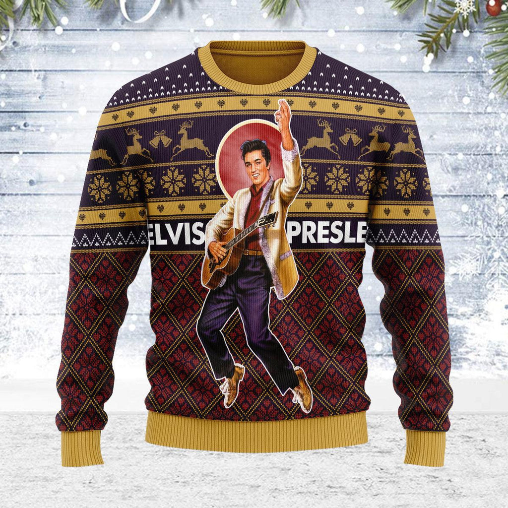 Oodiegang Elvis Christmas Ugly Sweater - Oodiegang.com