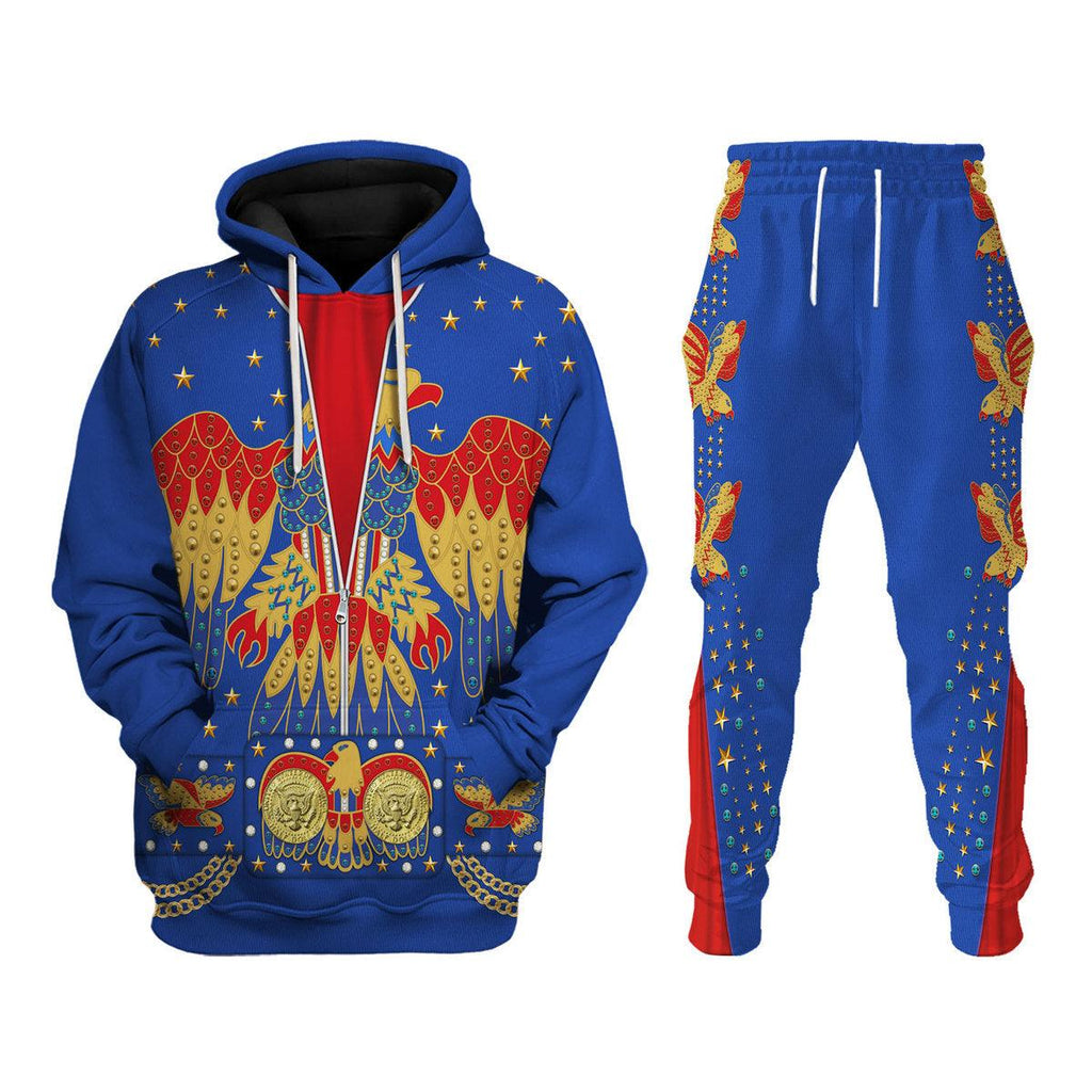 Oodiegang Elvis EAGLE Blue Costume Hoodie Sweatshirt T-Shirt Sweatpants - Oodiegang.com