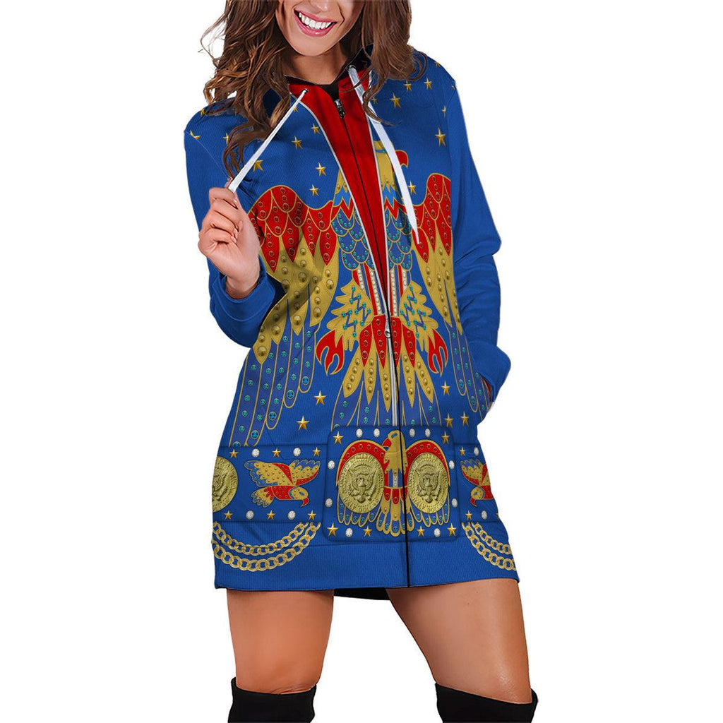 Oodiegang Elvis EAGLE Blue Outfit Costume Hoodie Dress Swatpants - Oodiegang.com