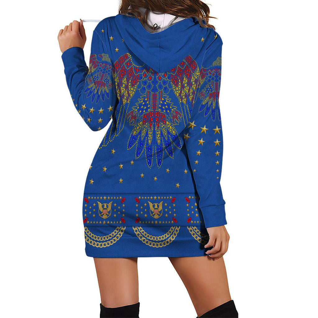 Oodiegang Elvis EAGLE Blue Outfit Costume Hoodie Dress Swatpants - Oodiegang.com