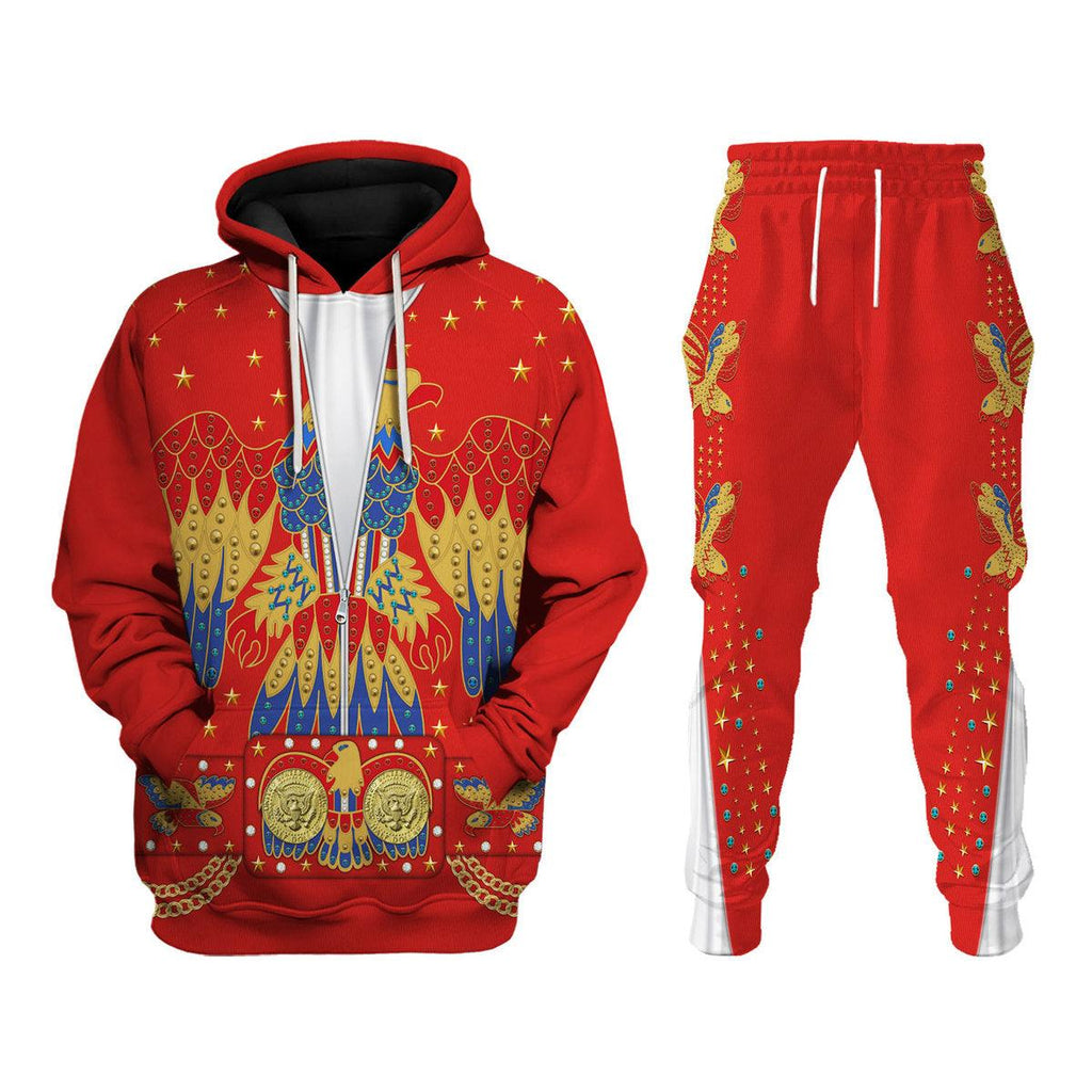 Oodiegang Elvis EAGLE Red Costume Hoodie Sweatshirt T-Shirt Sweatpants - Oodiegang.com