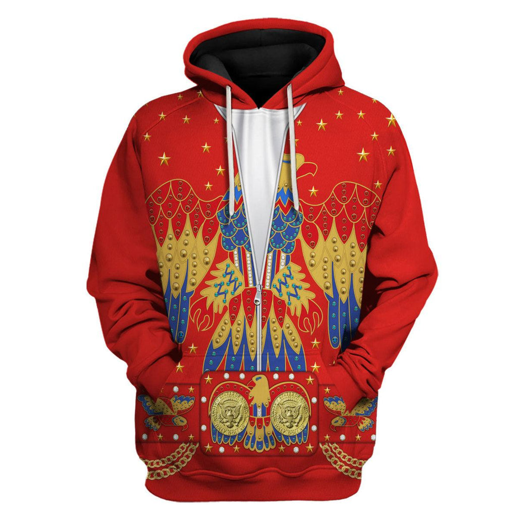 Oodiegang Elvis EAGLE Red Costume Hoodie Sweatshirt T-Shirt Sweatpants - Oodiegang.com