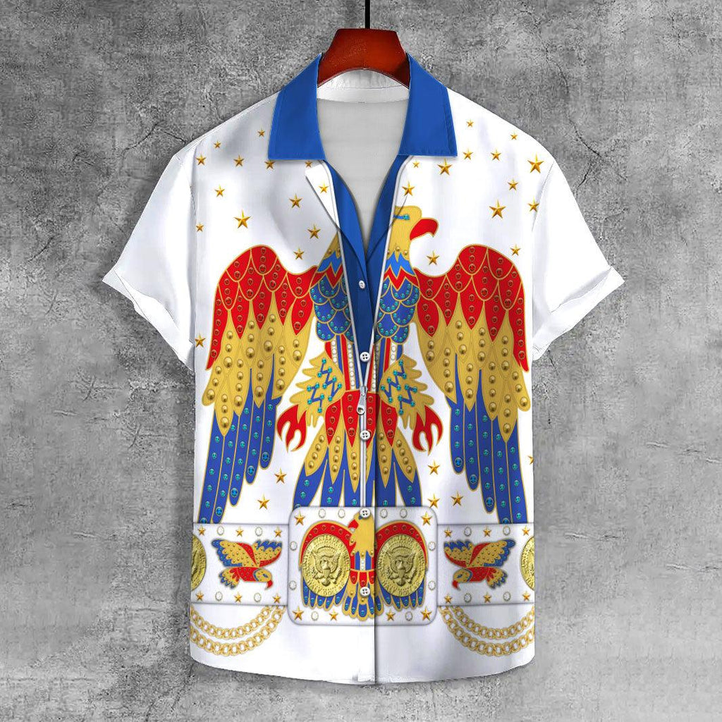 OodieGang Elvis EAGLE UNISEX CASUAL HAWAIIAN SHIRT - OodieGang.com