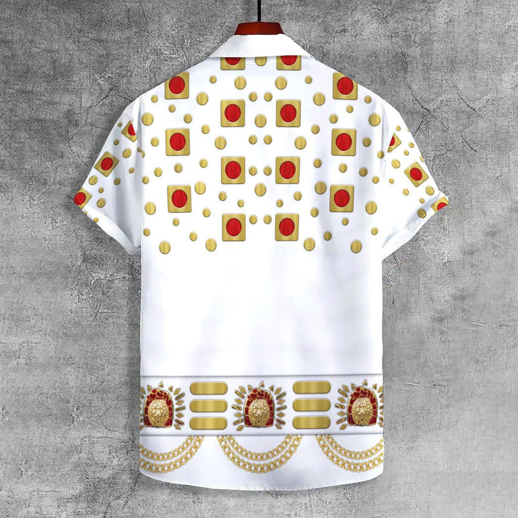 OodieGang Elvis Eyelet UNISEX CASUAL HAWAIIAN SHIRT - OodieGang.com