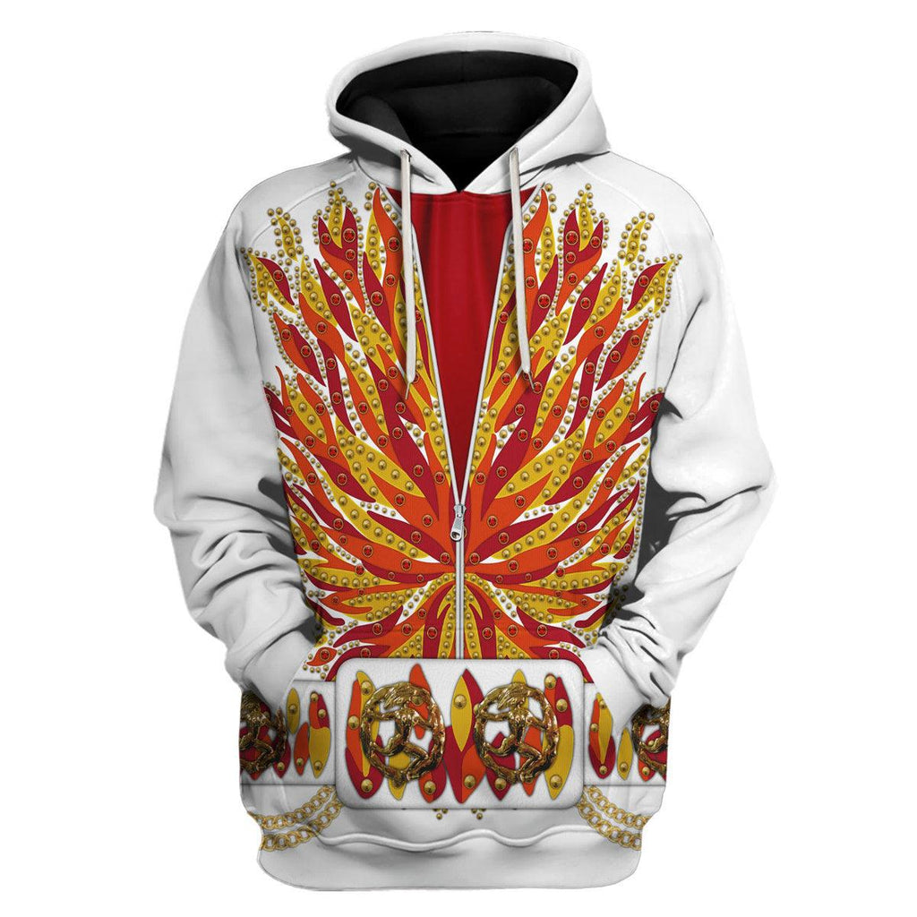 Oodiegang Elvis Flame Outfit Costume Hoodie Sweatshirt T-Shirt Sweatpants - Oodiegang.com