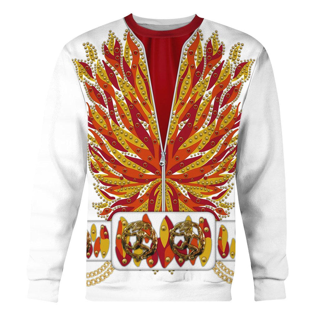 Oodiegang Elvis Flame Outfit Costume Hoodie Sweatshirt T-Shirt Sweatpants - Oodiegang.com