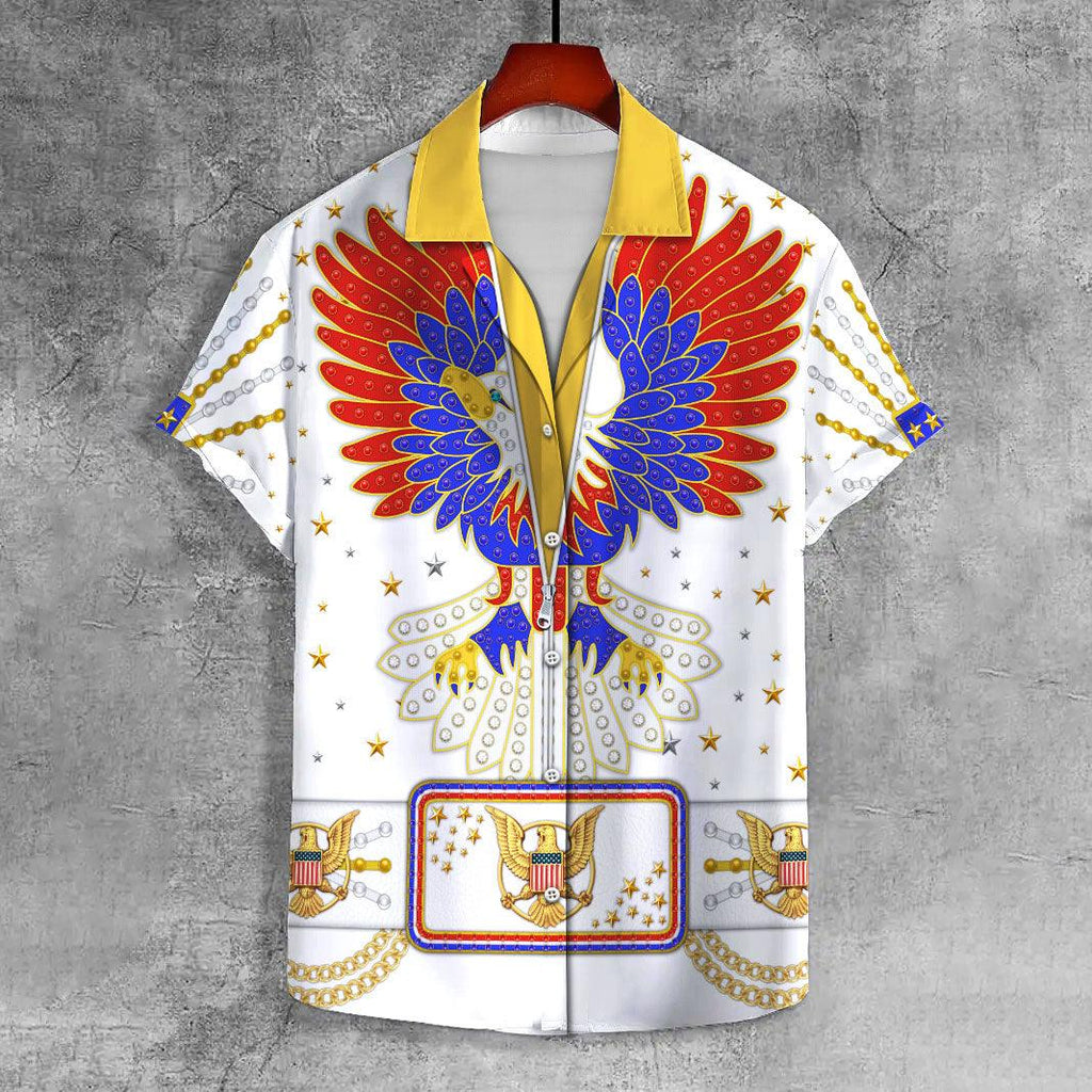 OodieGang Elvis New Generation Eagle UNISEX CASUAL HAWAIIAN SHIRT - OodieGang.com