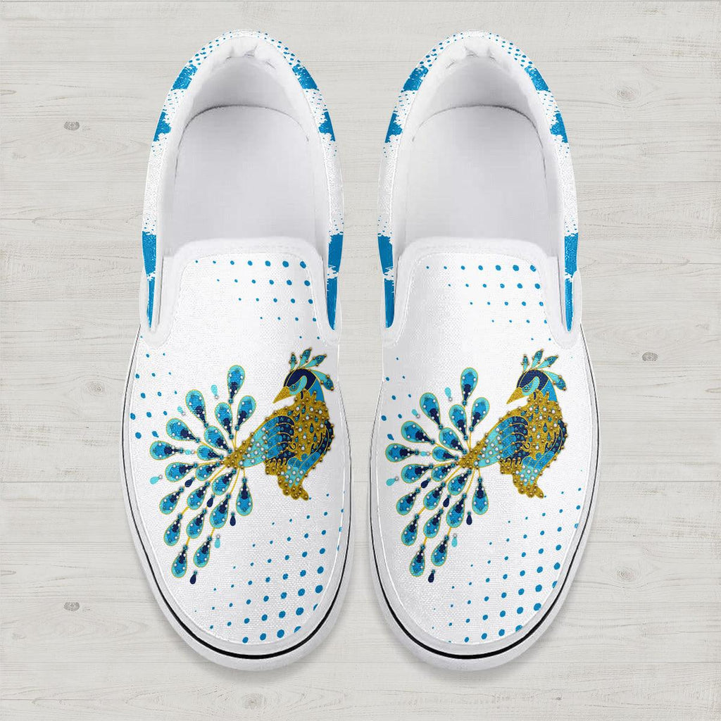 OodieGang Elvis Peacock Slip On Shoes - OodieGang.com