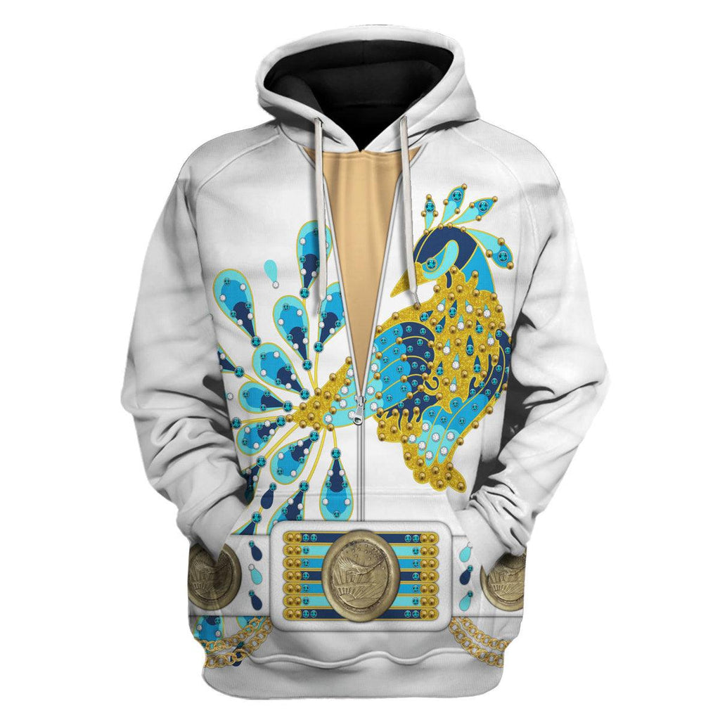 Oodiegang Elvis Presley Peacock Outfit Costume Hoodie Sweatshirt T-Shirt Sweatpants - DucG