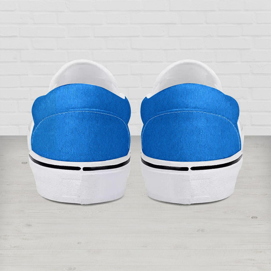 OodieGang Elvis Slip On Shoes Blue Suede - OodieGang.com